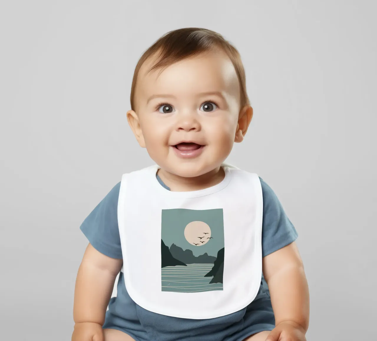 Lato Luna bavaglino da zeriayam