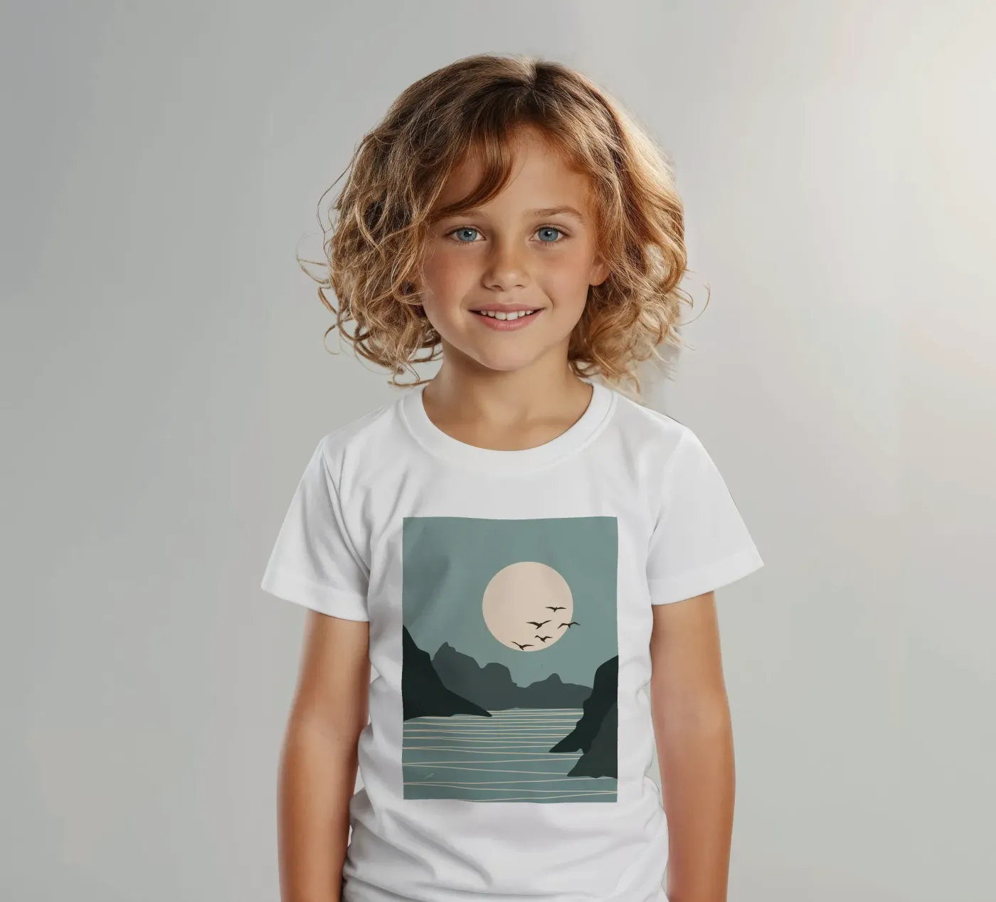 Lato Luna t-shirt bambini da zeriayam