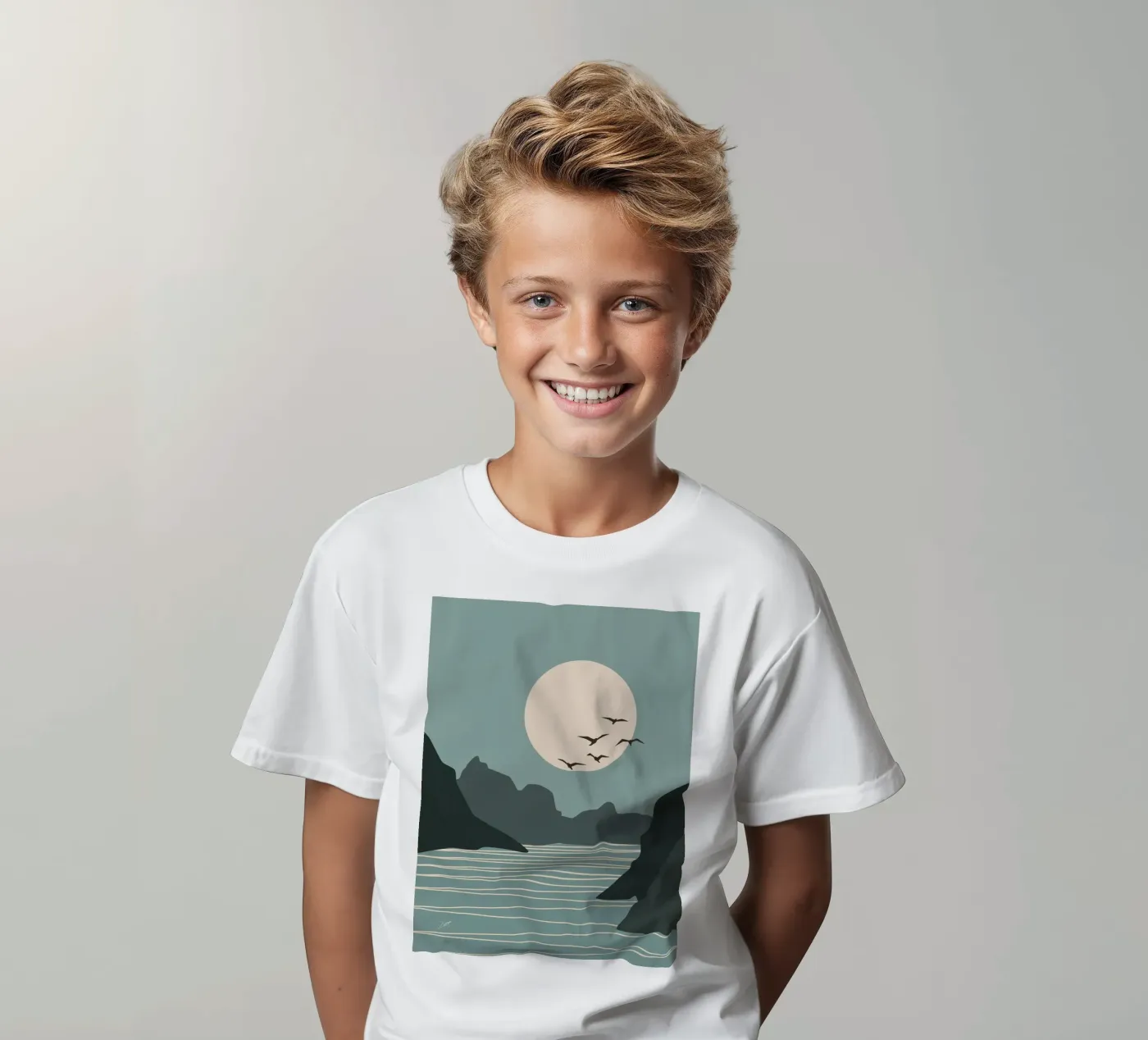 Lato Luna t-shirt bambini da zeriayam