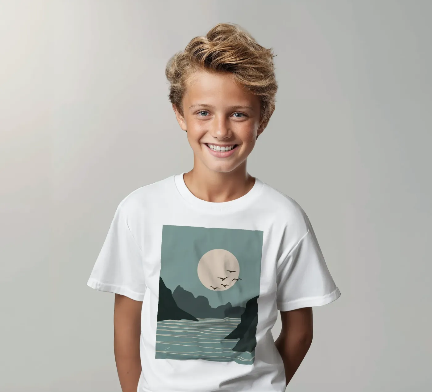 Lato Luna t-shirt bambini da zeriayam