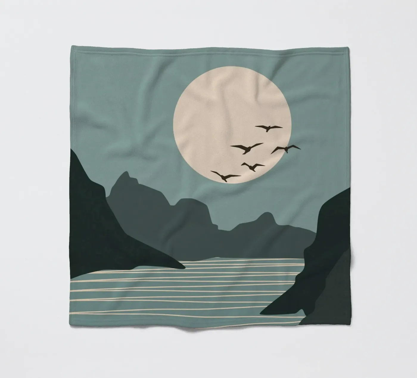 Mondseite Fleecedecke von zeriayam