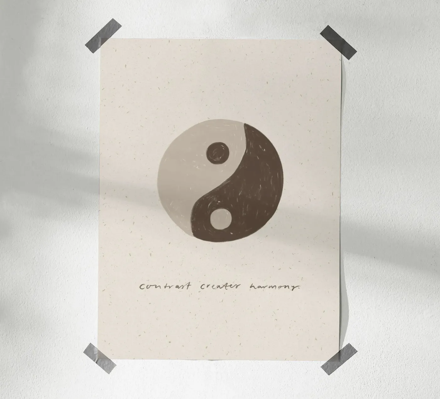 Ying Yang Quote poster da KRUTH DESIGN