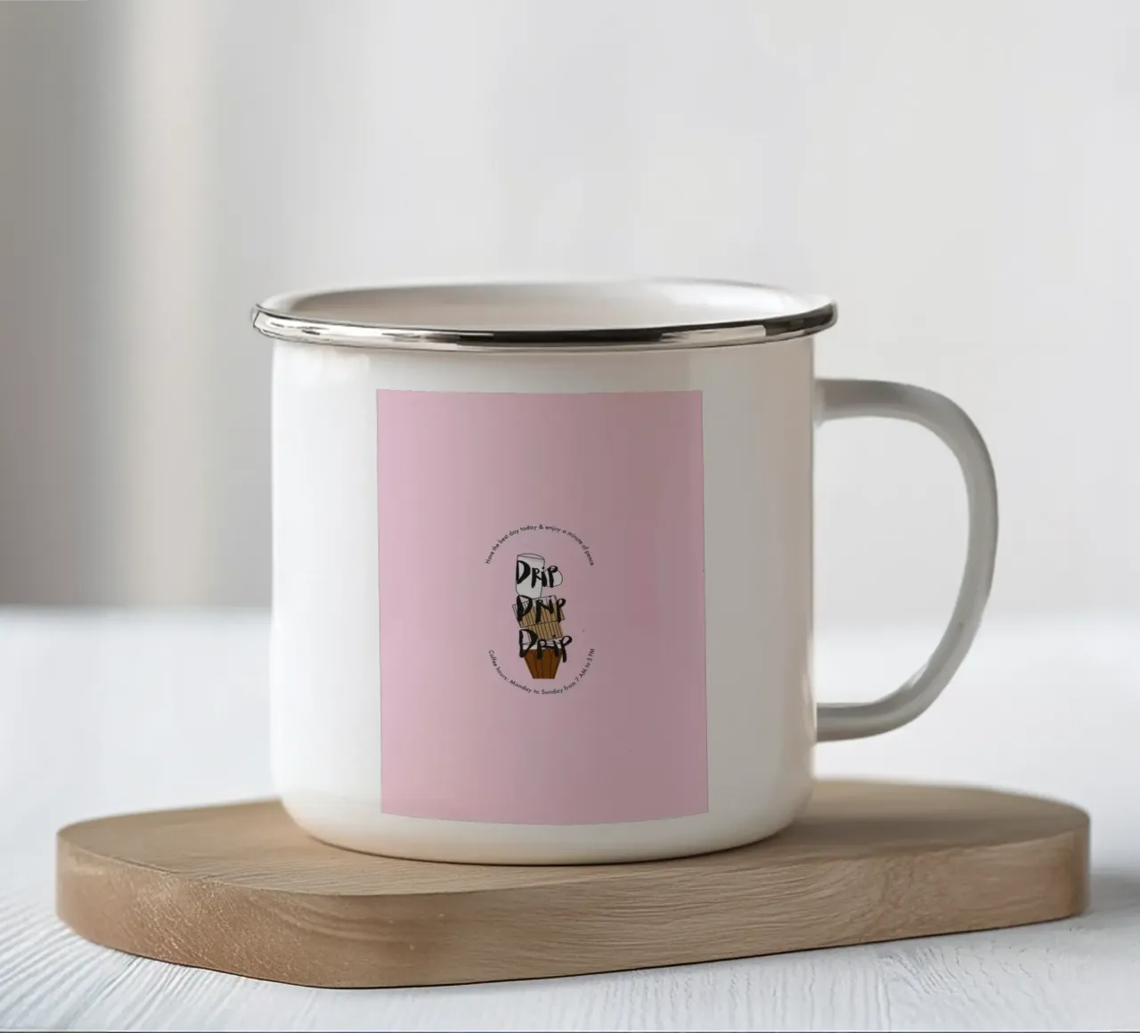 Drip drip drip tazza in smalto da Brushmeetspaper