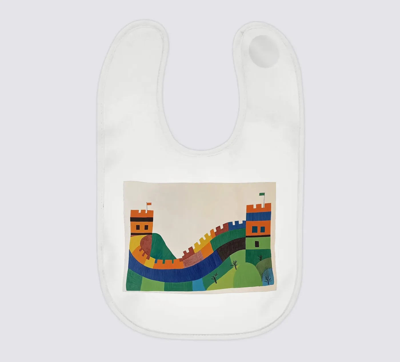 Castello multicolore bavaglino da Little Art Lab