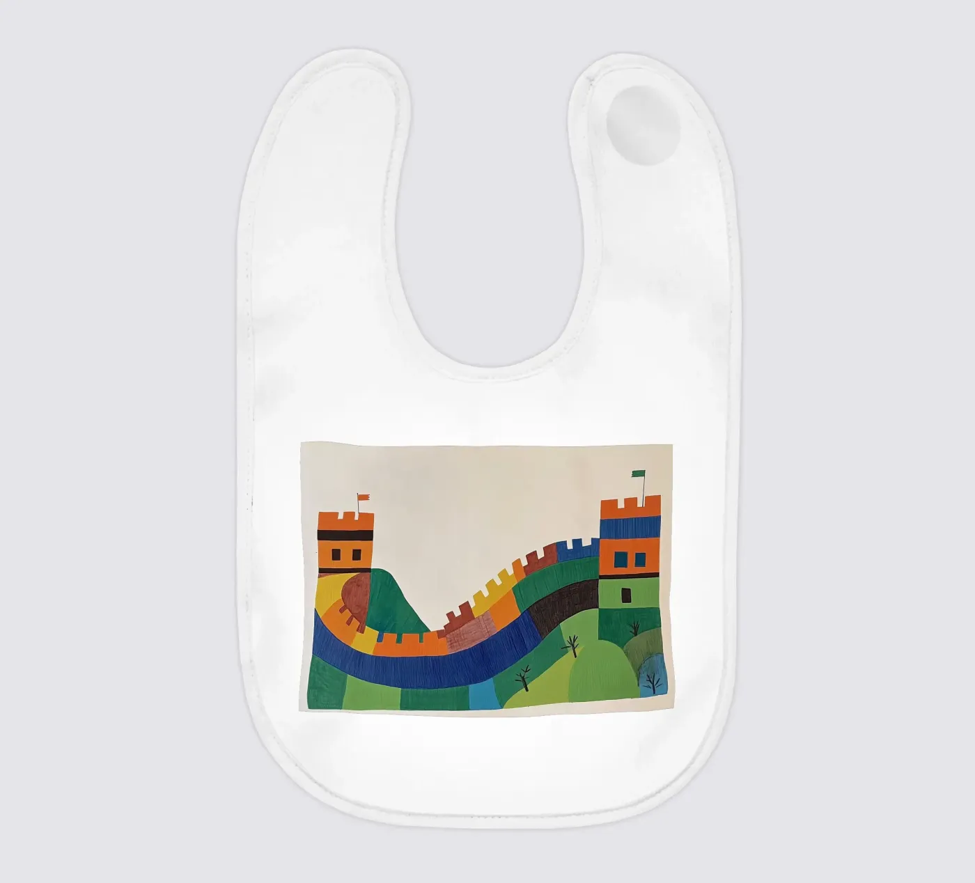 Castello multicolore bavaglino da Little Art Lab