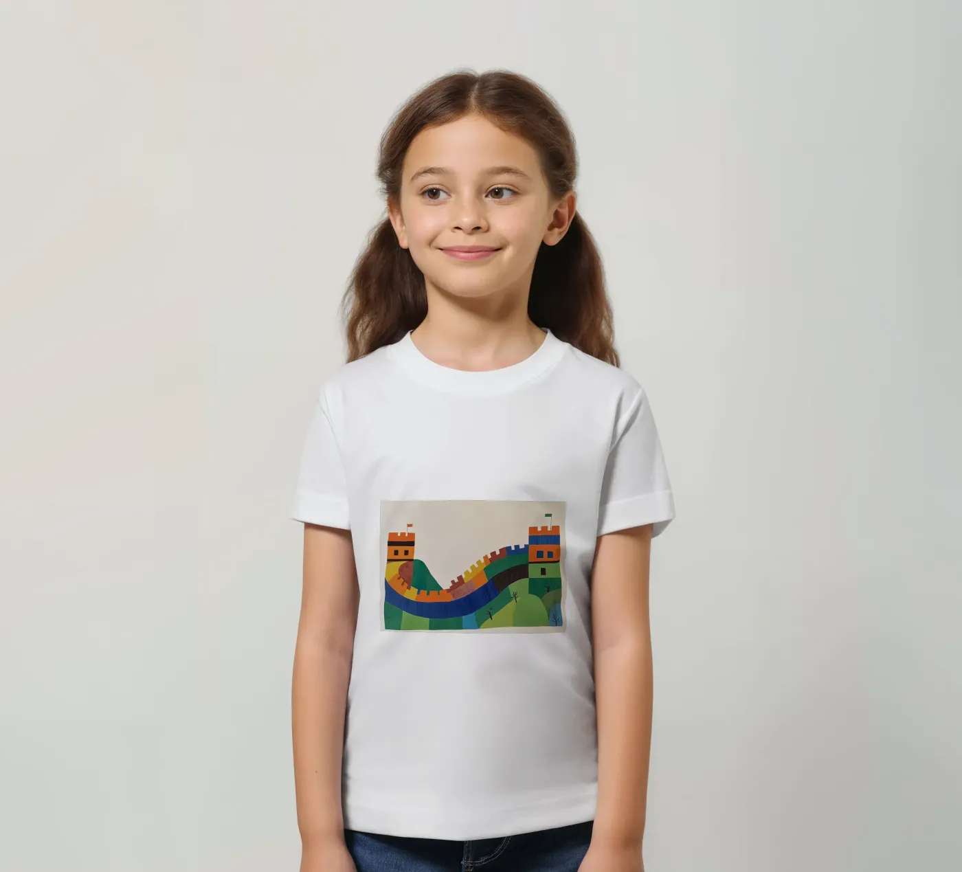 Multicoloured Castle t-shirt bambini da Little Art Lab