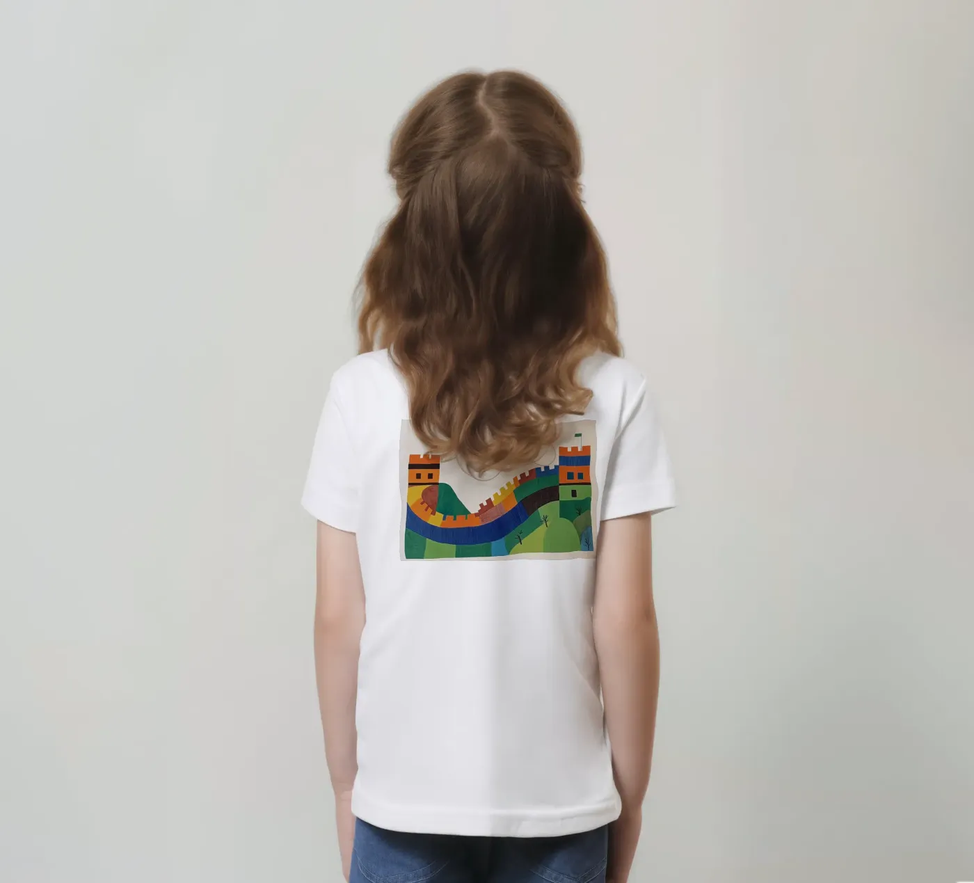 Multicoloured Castle t-shirt bambini da Little Art Lab