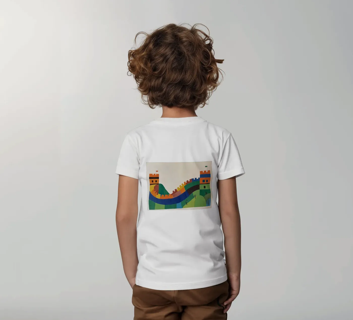 Multicoloured Castle t-shirt bambini da Little Art Lab