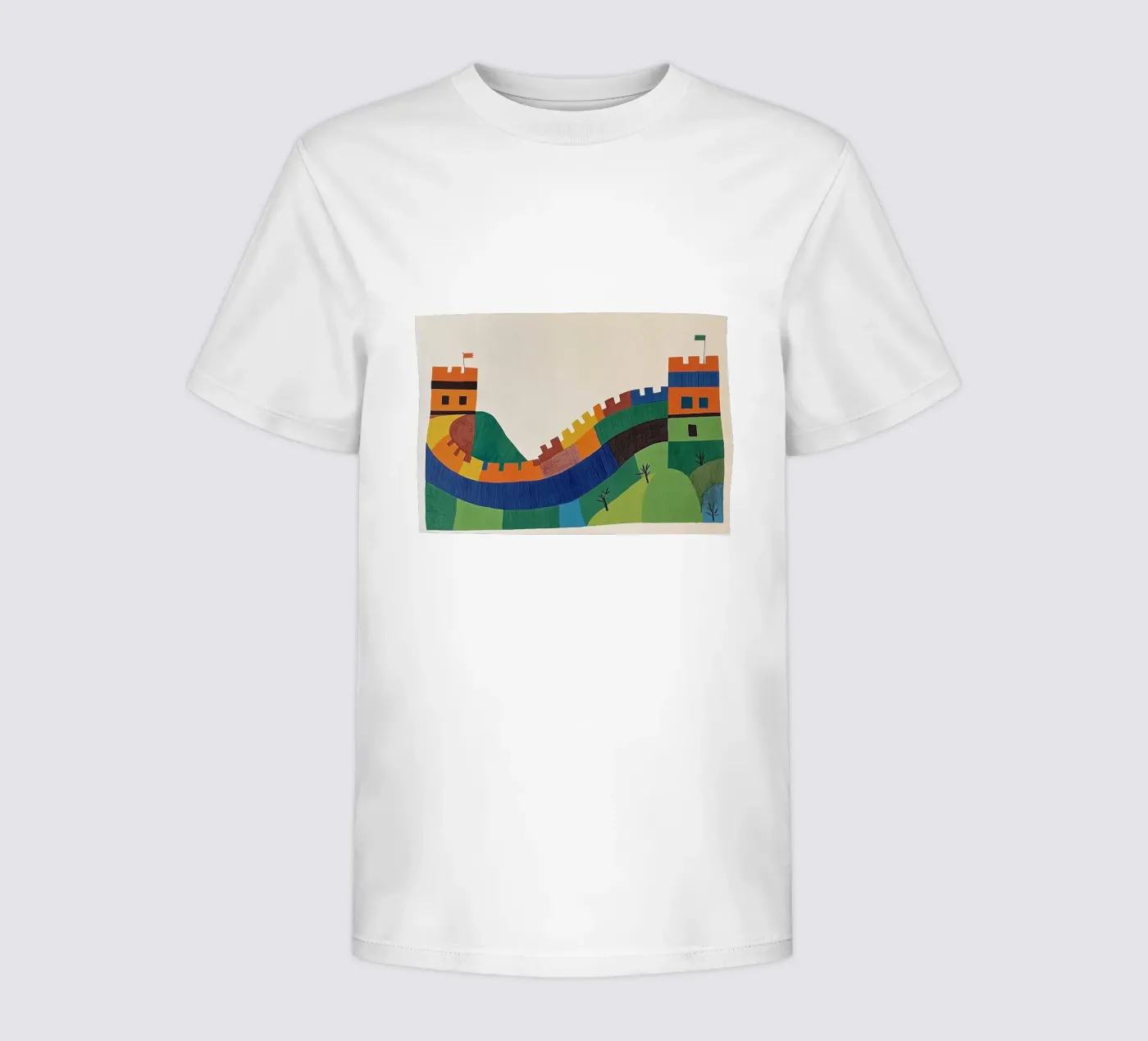 Multicoloured Castle t-shirt bambini da Little Art Lab