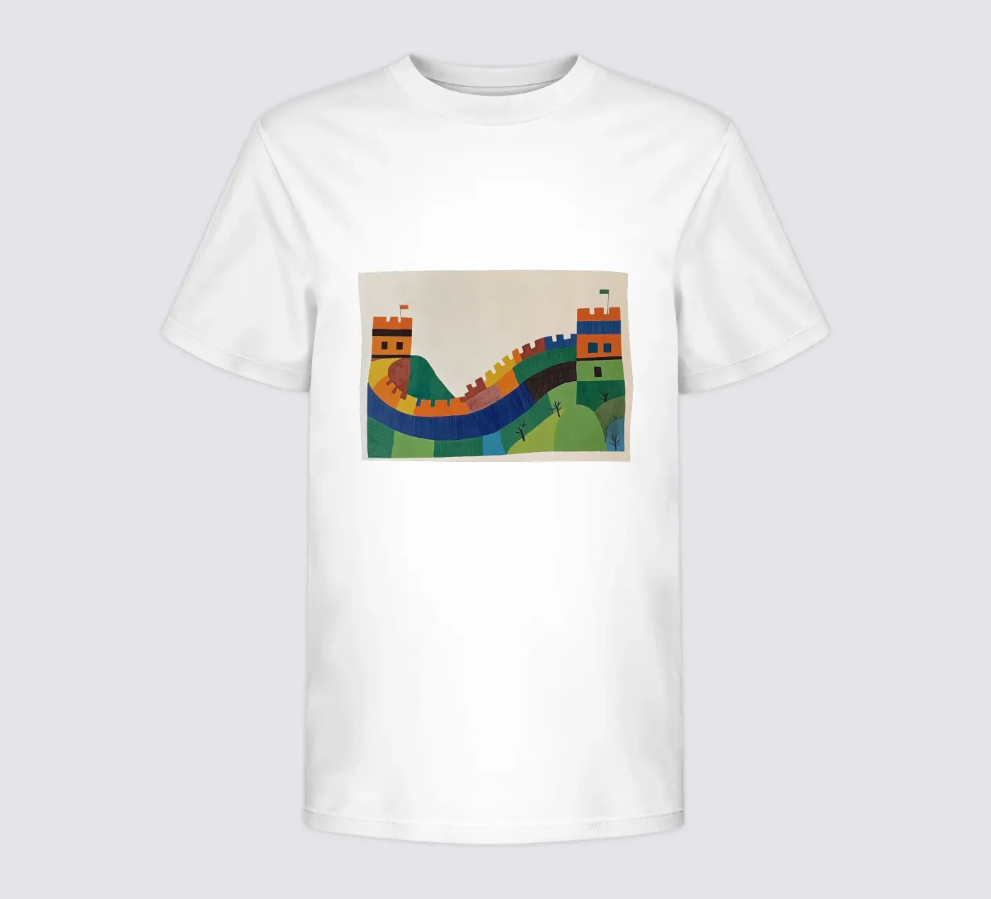 Multicoloured Castle t-shirt bambini da Little Art Lab