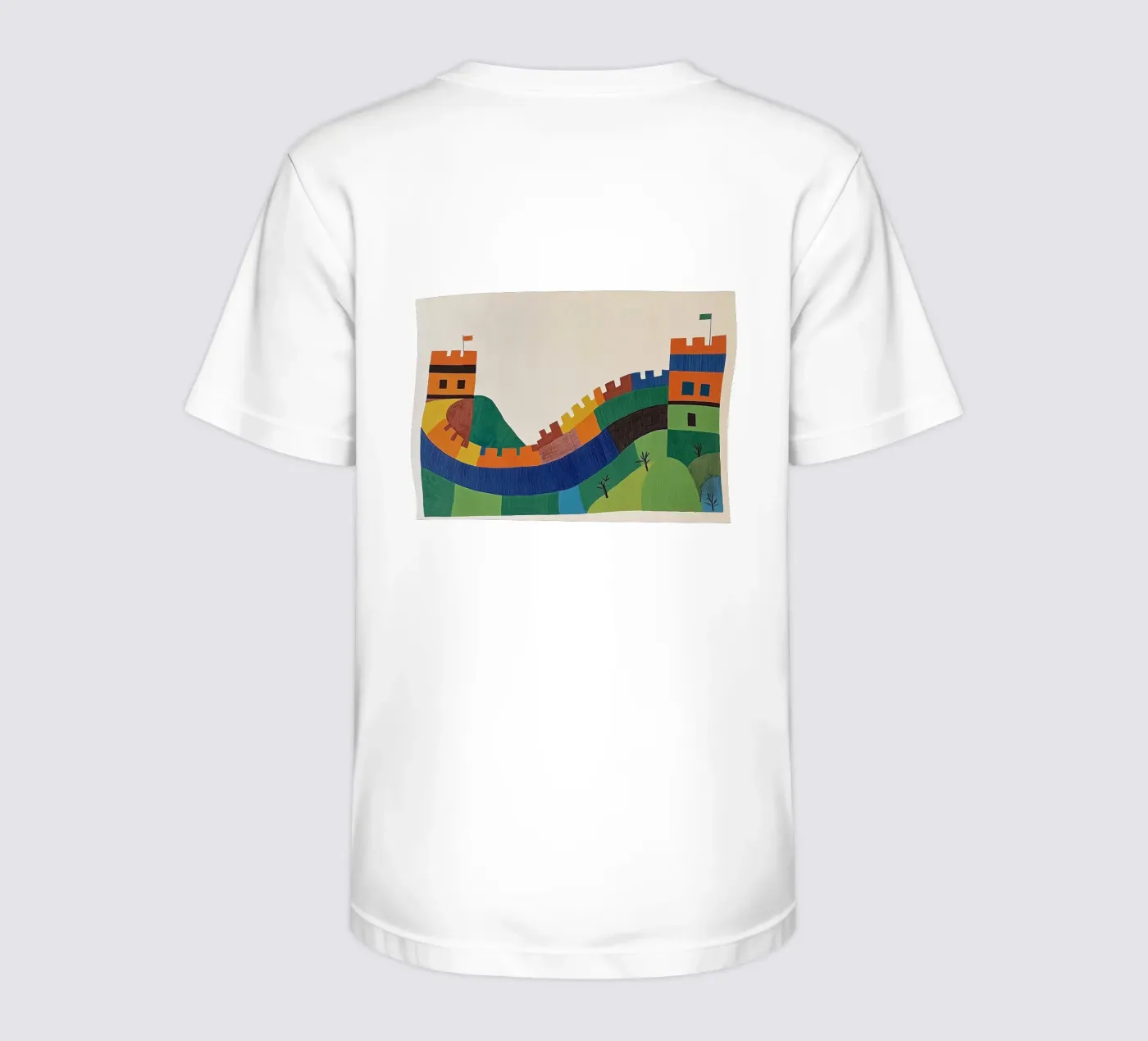 Multicoloured Castle t-shirt bambini da Little Art Lab