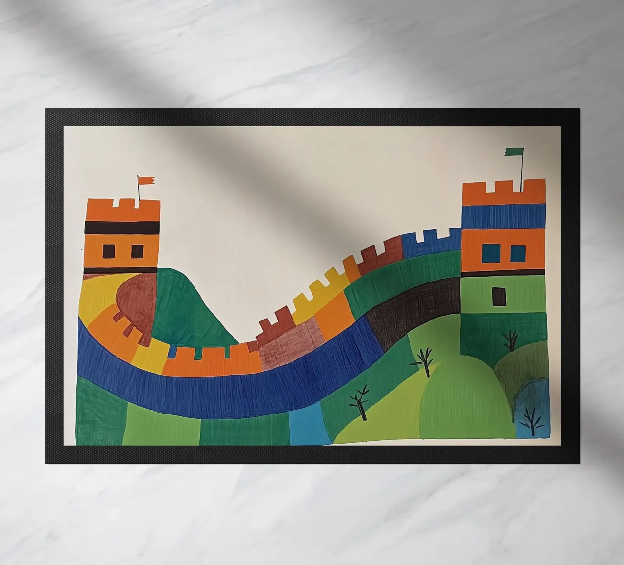 Castello multicolore zerbino da Little Art Lab