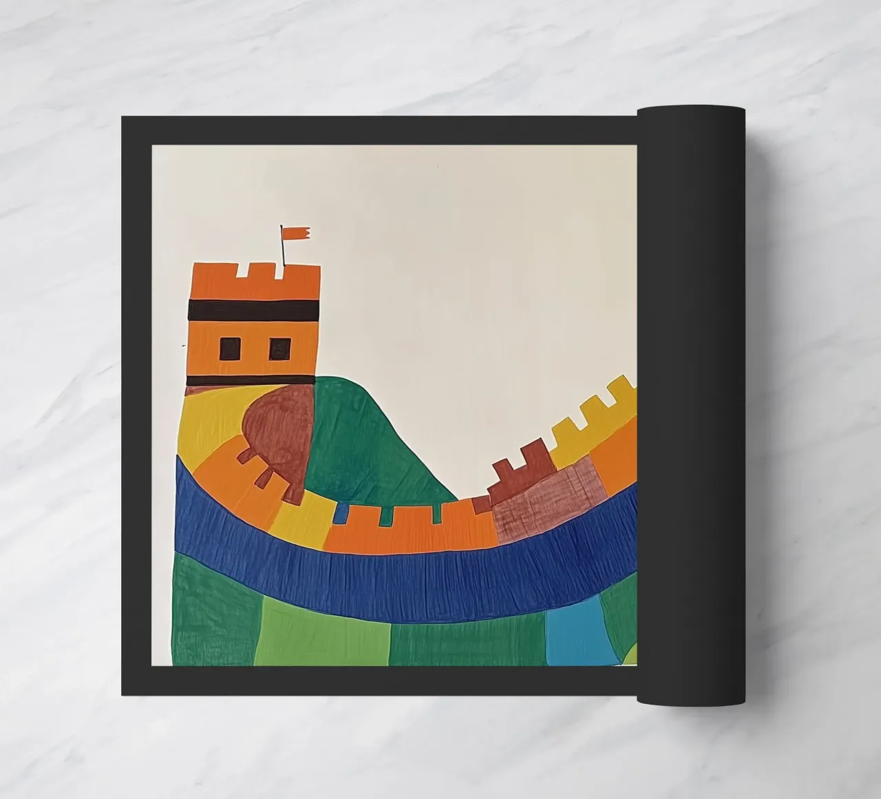 Castello multicolore zerbino da Little Art Lab