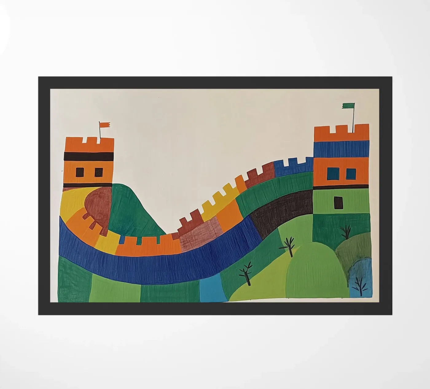 Castello multicolore zerbino da Little Art Lab