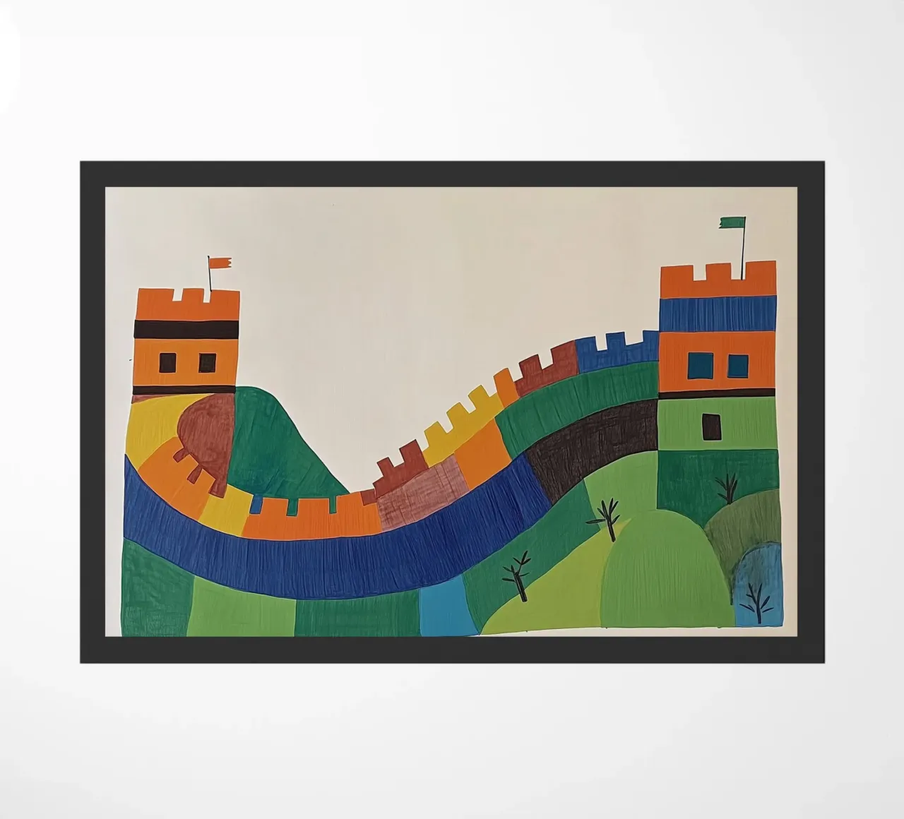 Castello multicolore zerbino da Little Art Lab