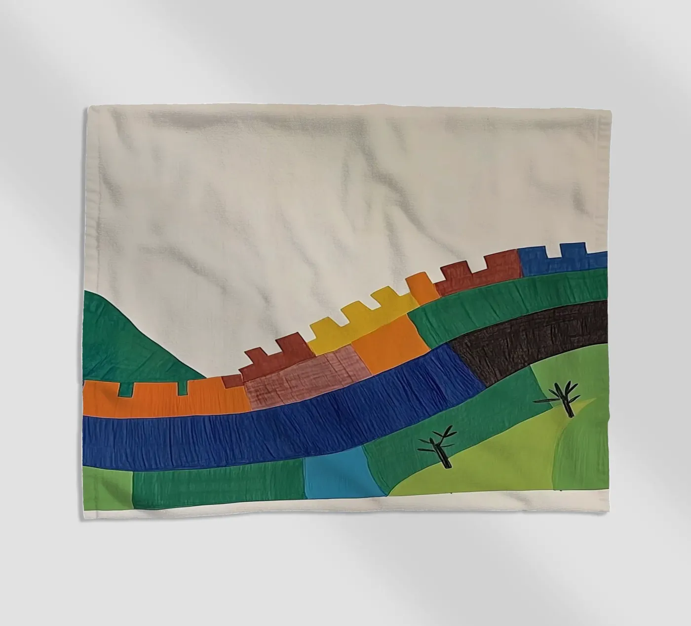 Castello multicolore telo mare da Little Art Lab