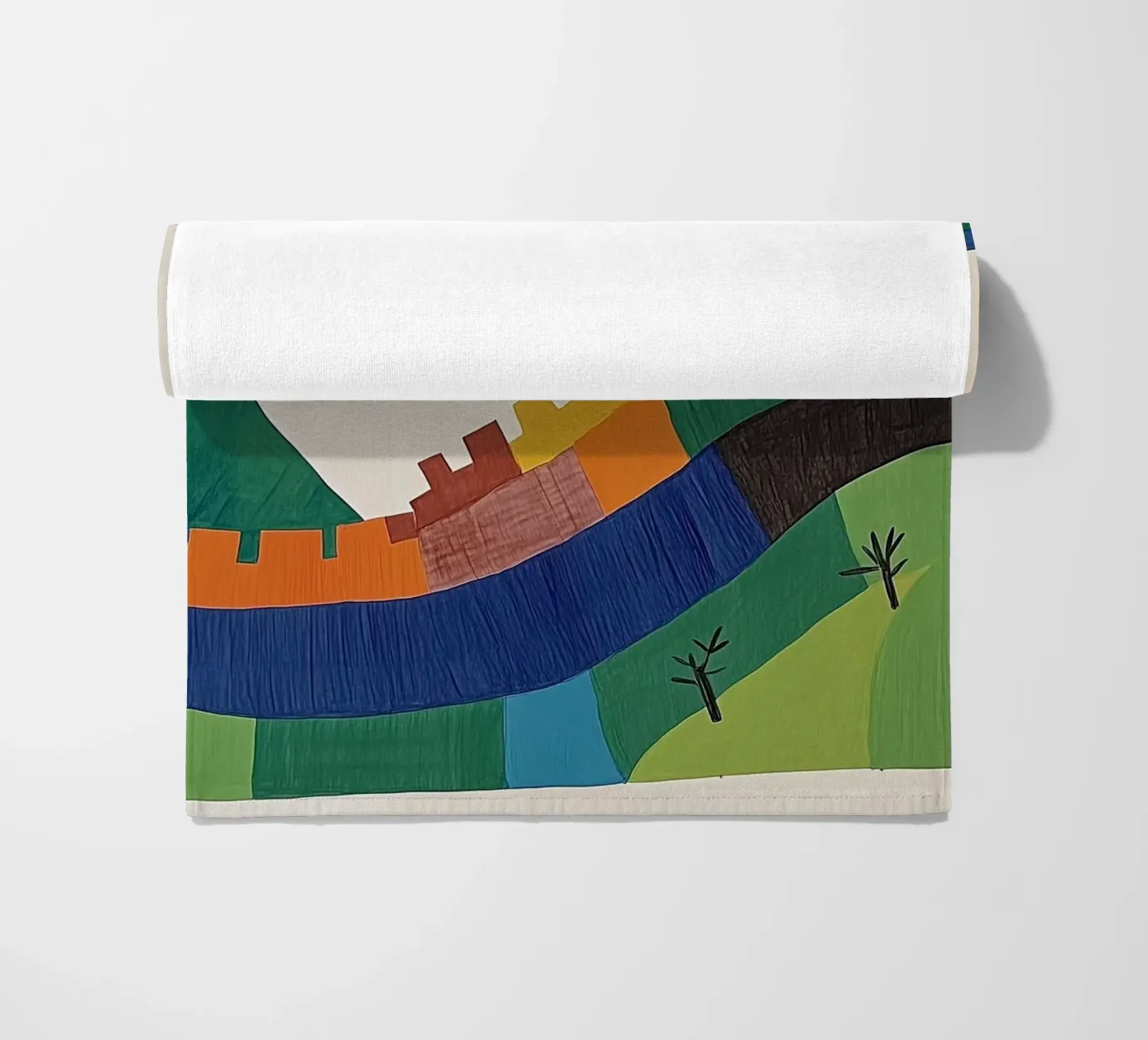 Castello multicolore telo mare da Little Art Lab