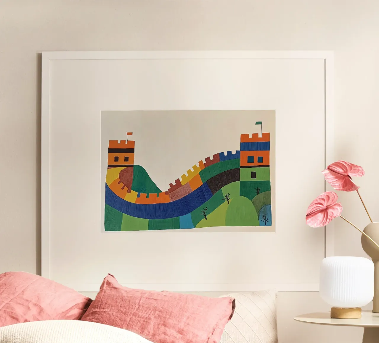 Castello multicolore poster da Little Art Lab