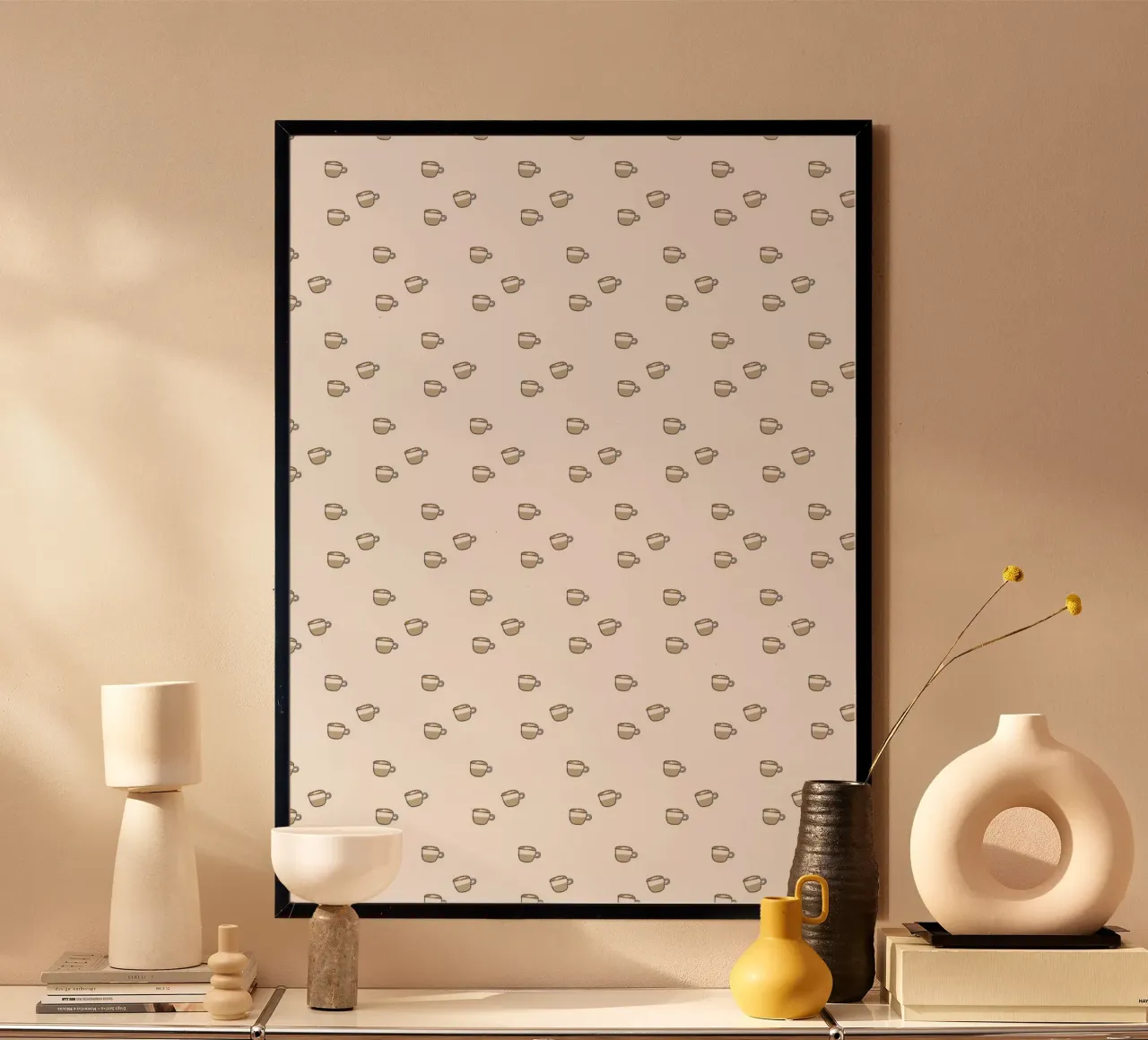 Kaffeetassen poster con telaio in plastica da Brushmeetspaper