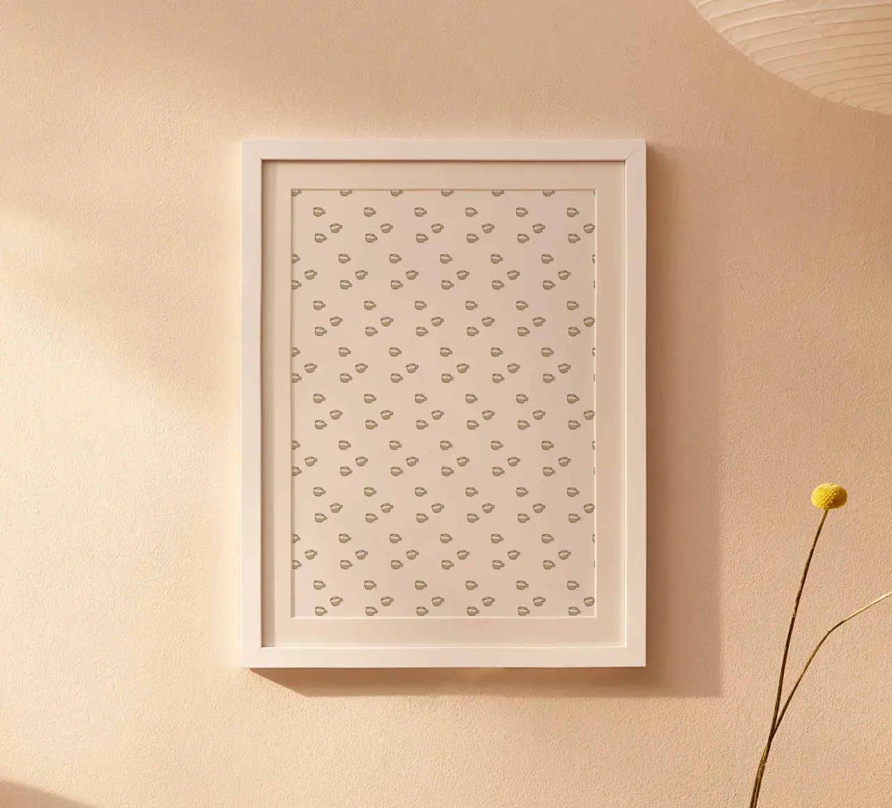 Kaffeetassen poster con telaio in plastica da Brushmeetspaper