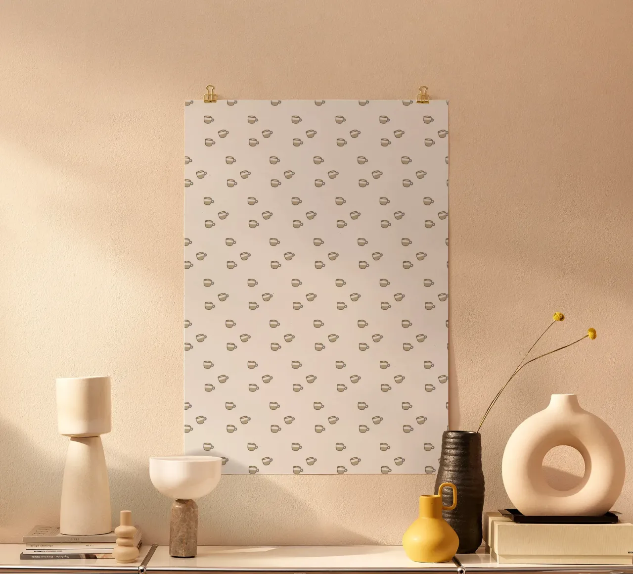 Kaffeetassen poster con telaio in plastica da Brushmeetspaper