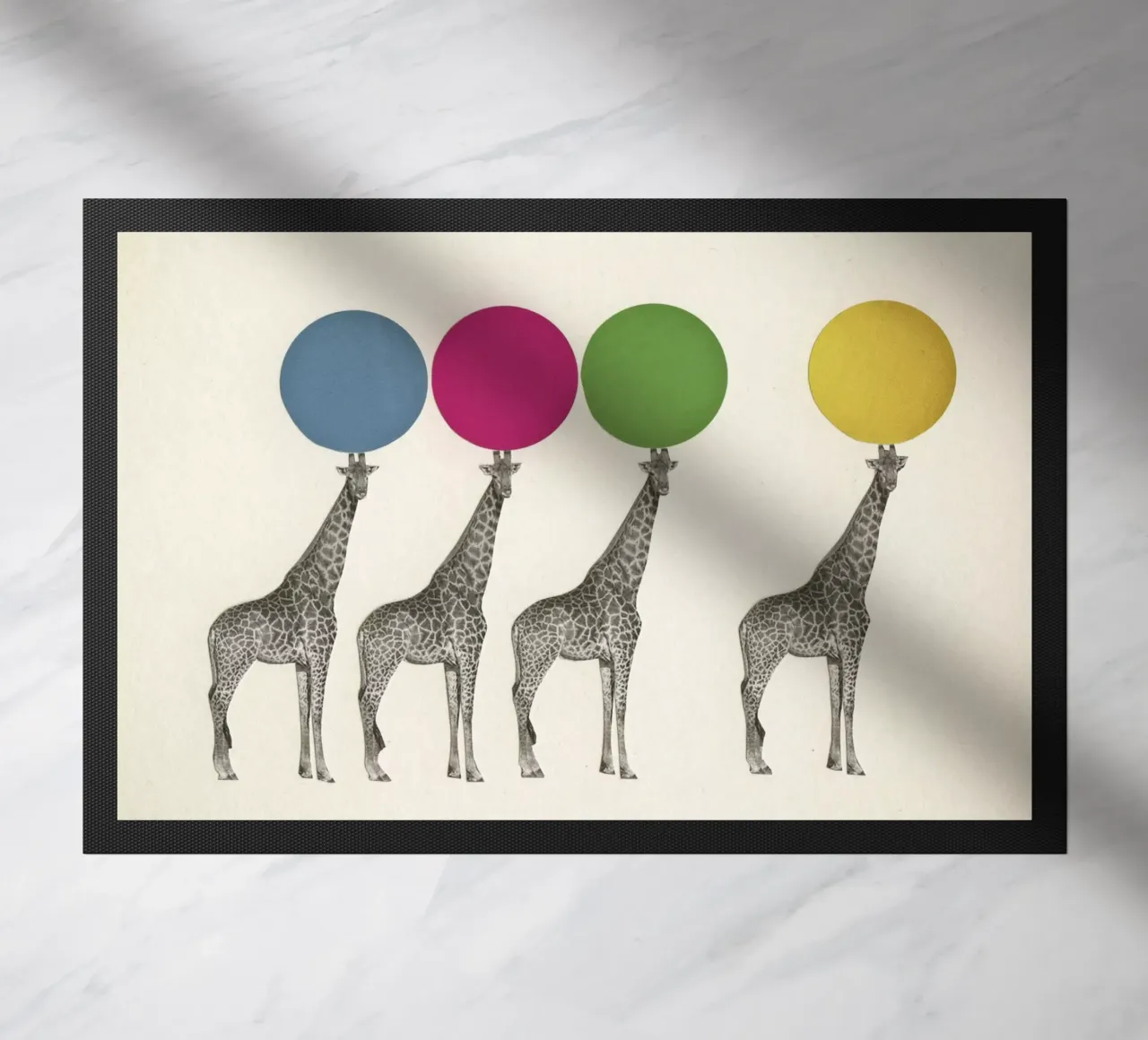 Balancing Act doormat by Cassia Beck Collage