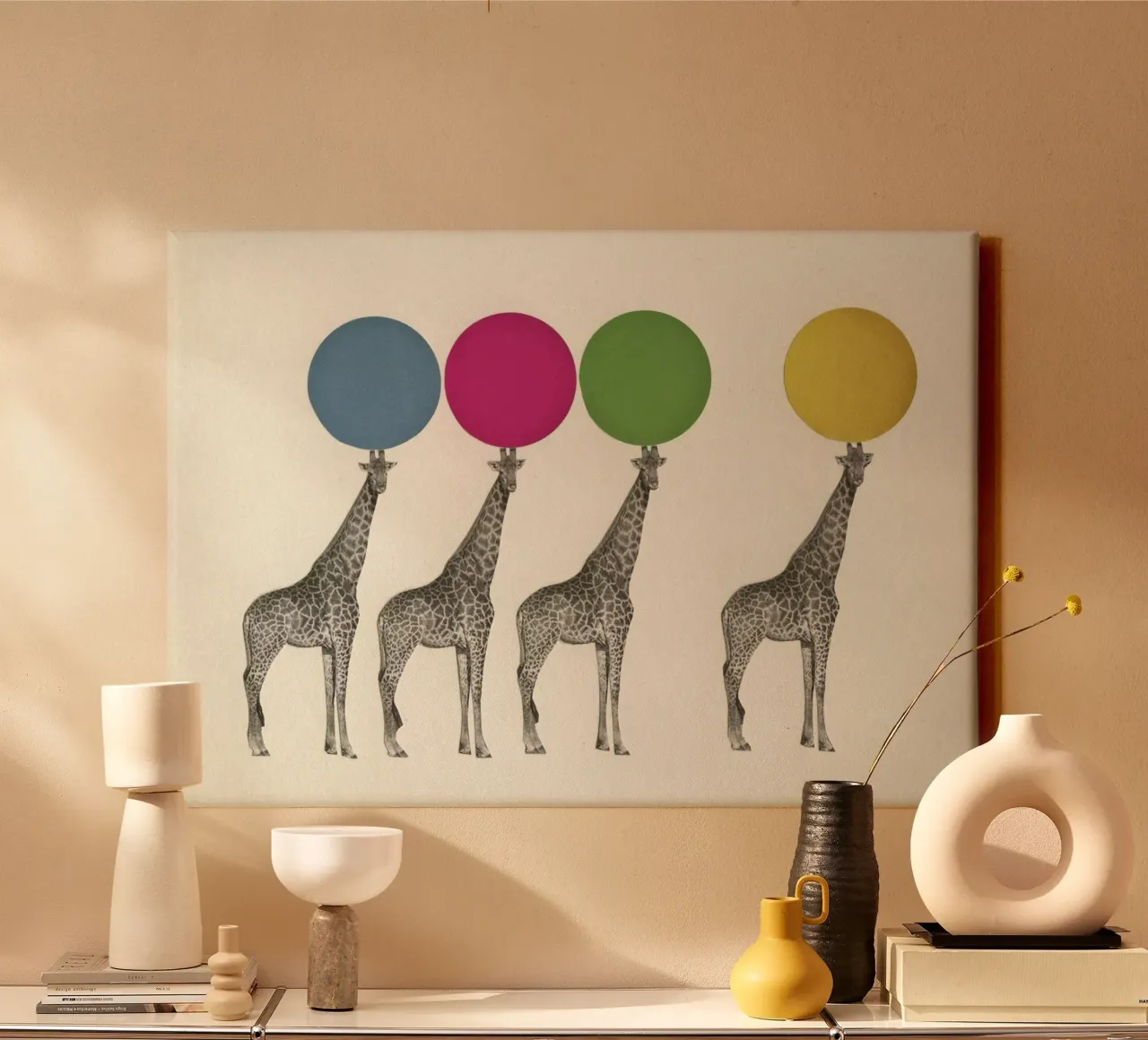 Balanceren canvas met Baklijst van Cassia Beck Collage