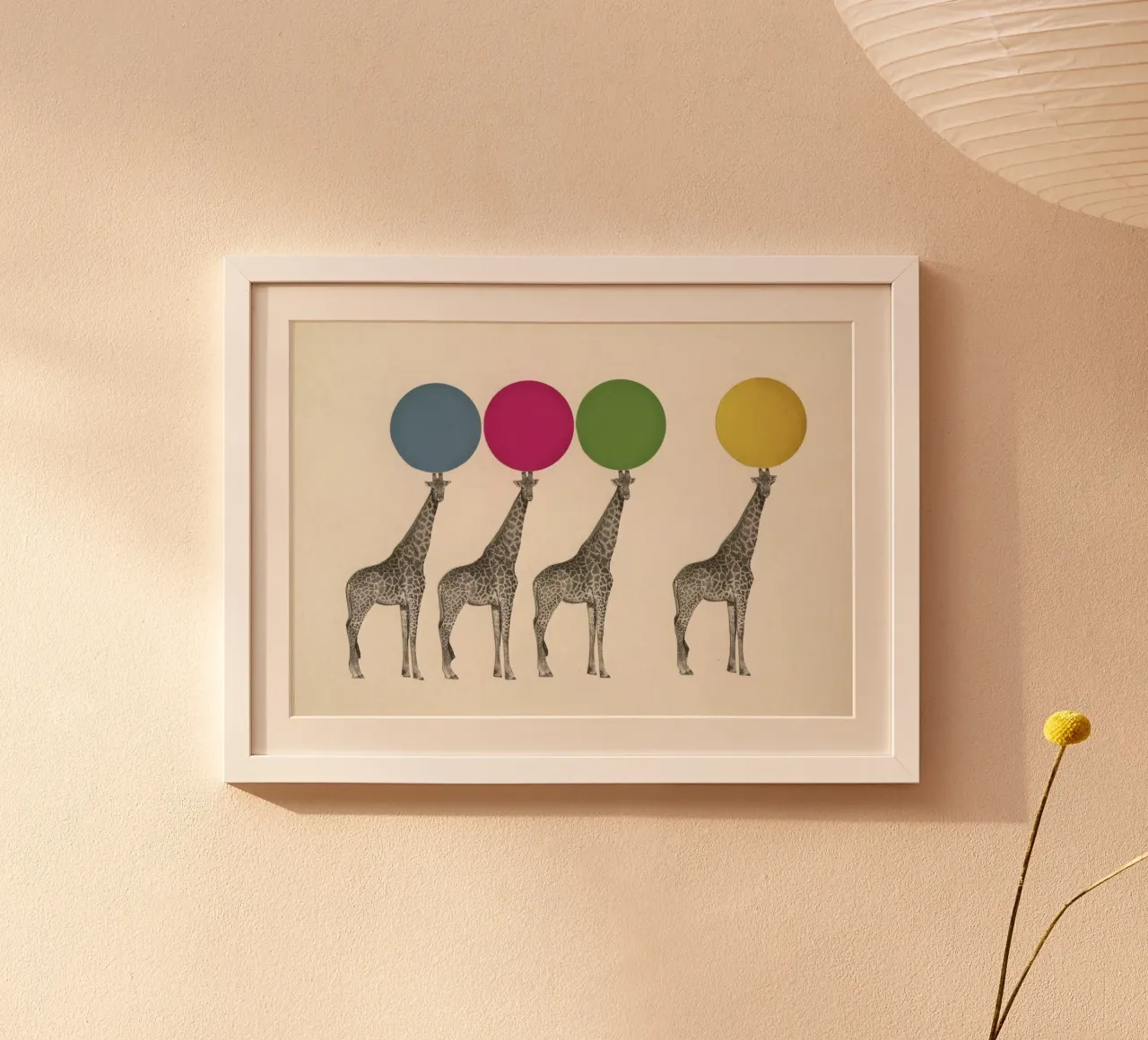 Atto di equilibrio poster con telaio in legno da Cassia Beck Collage