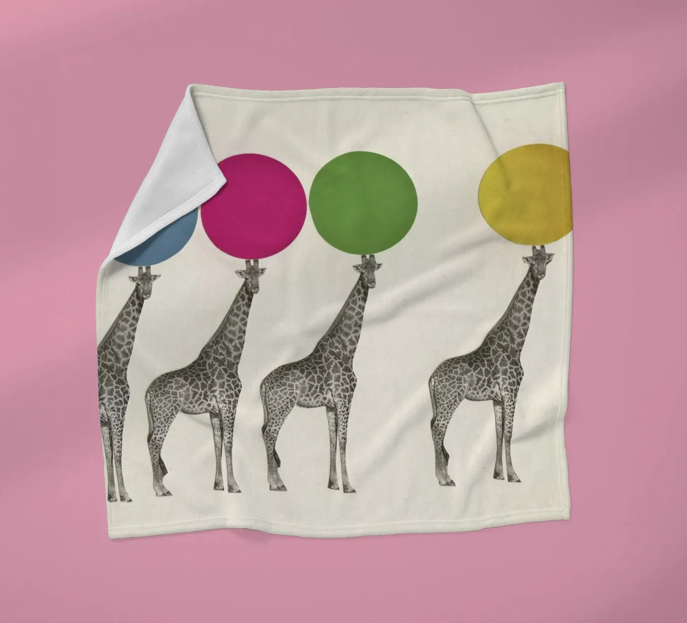 Balancing Act fleece blanket by Cassia Beck Collage