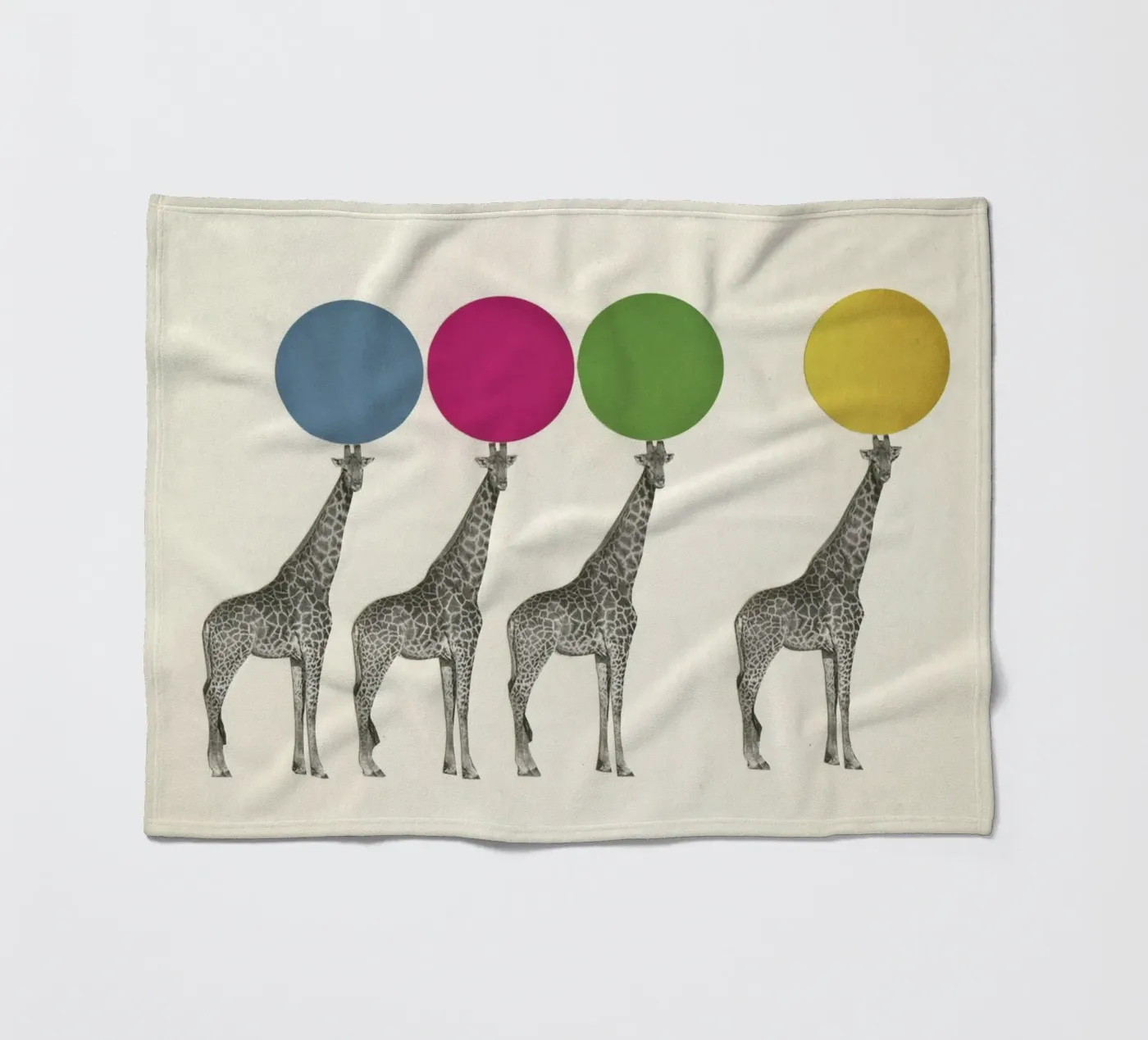 Balancing Act fleece blanket by Cassia Beck Collage