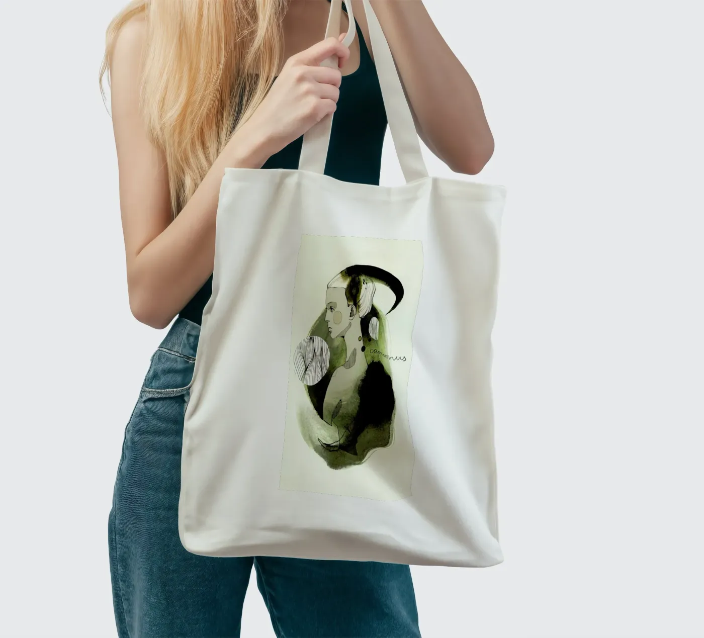 Steinbock tote bag by Ekaterina Koroleva
