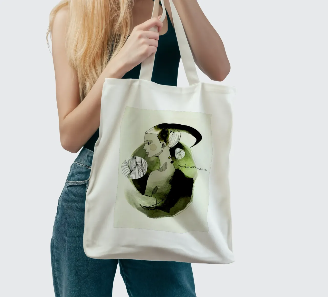 Steinbock borsa in juta da Ekaterina Koroleva