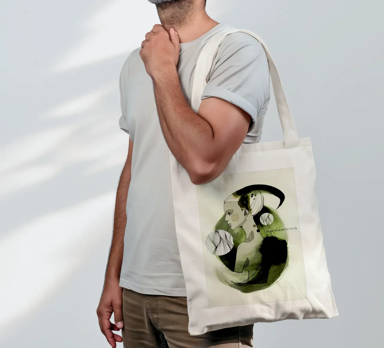 Steinbock borsa in juta da Ekaterina Koroleva