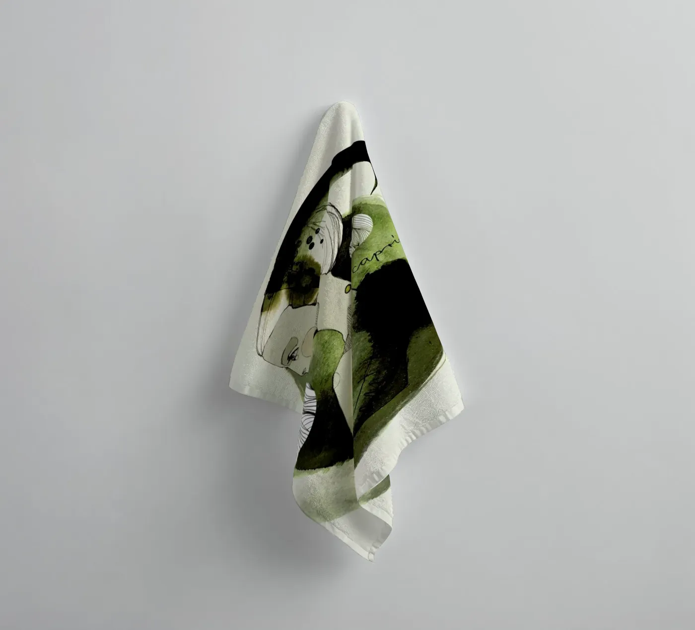 Steinbock Handtuch von Ekaterina Koroleva