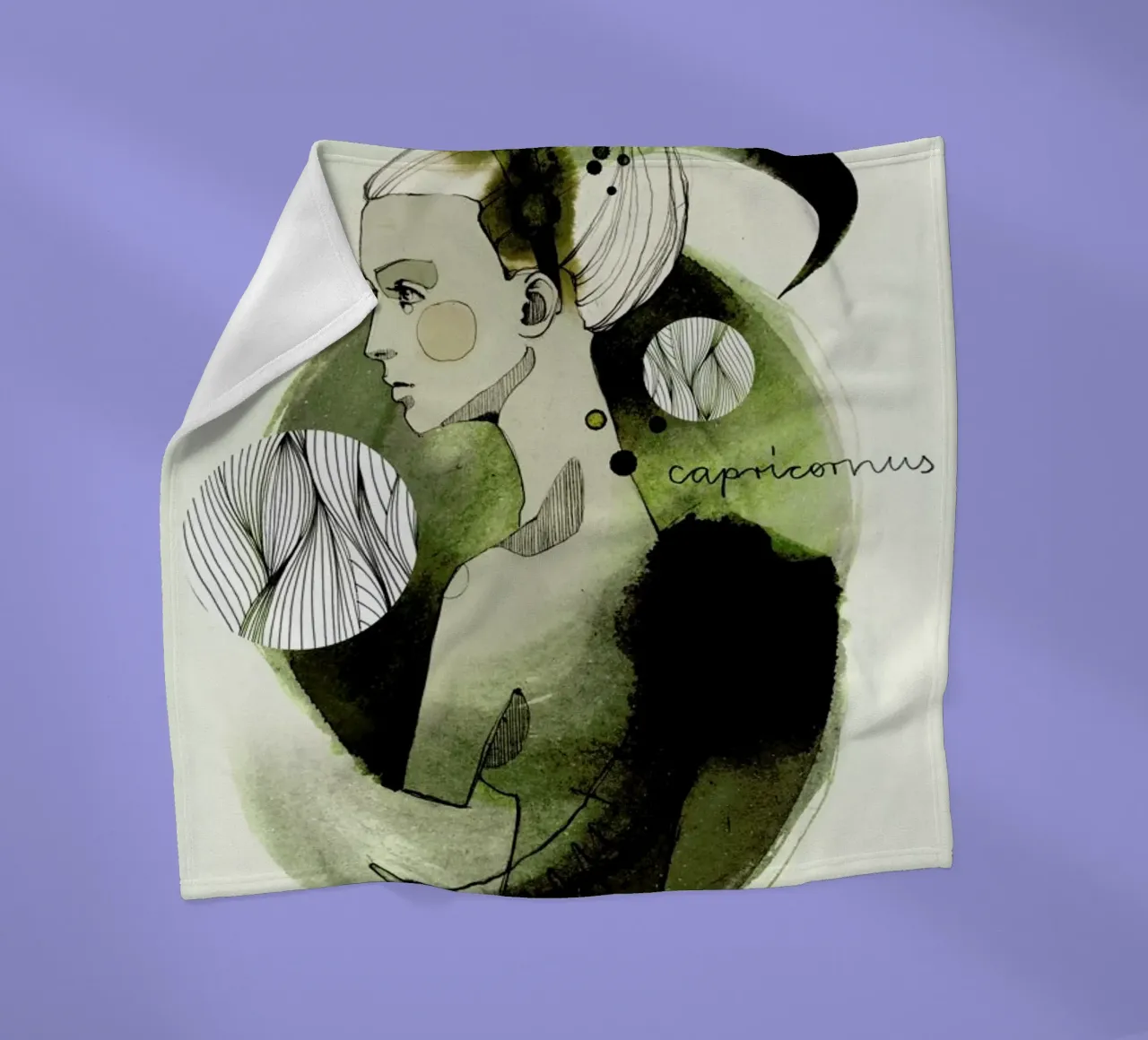 Steinbock fleecedeken van Ekaterina Koroleva