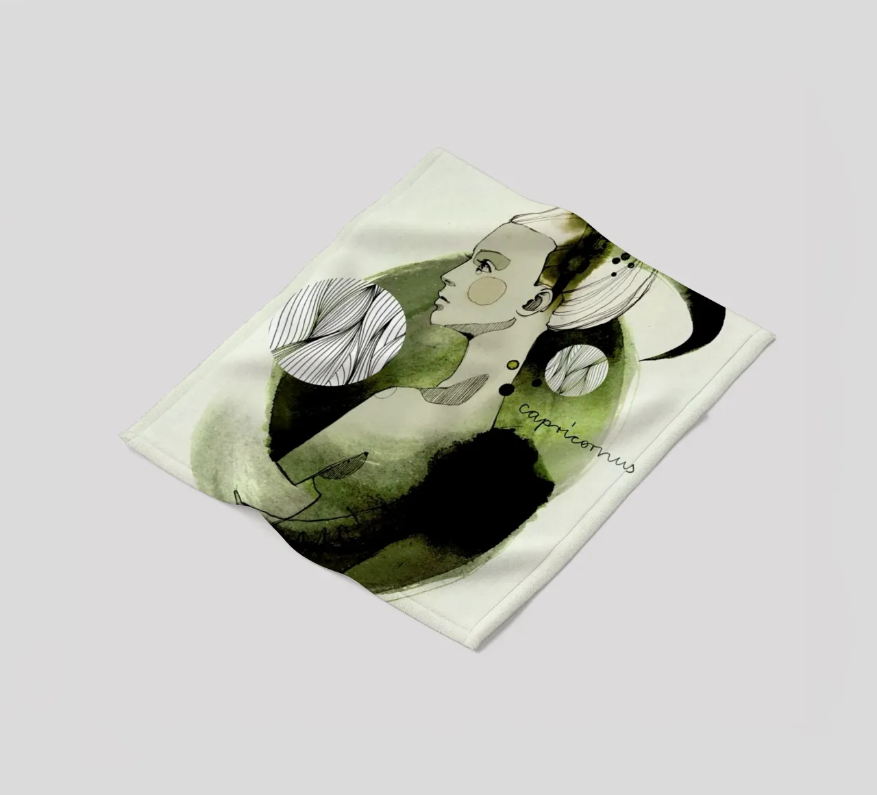 Steinbock fleecedeken van Ekaterina Koroleva