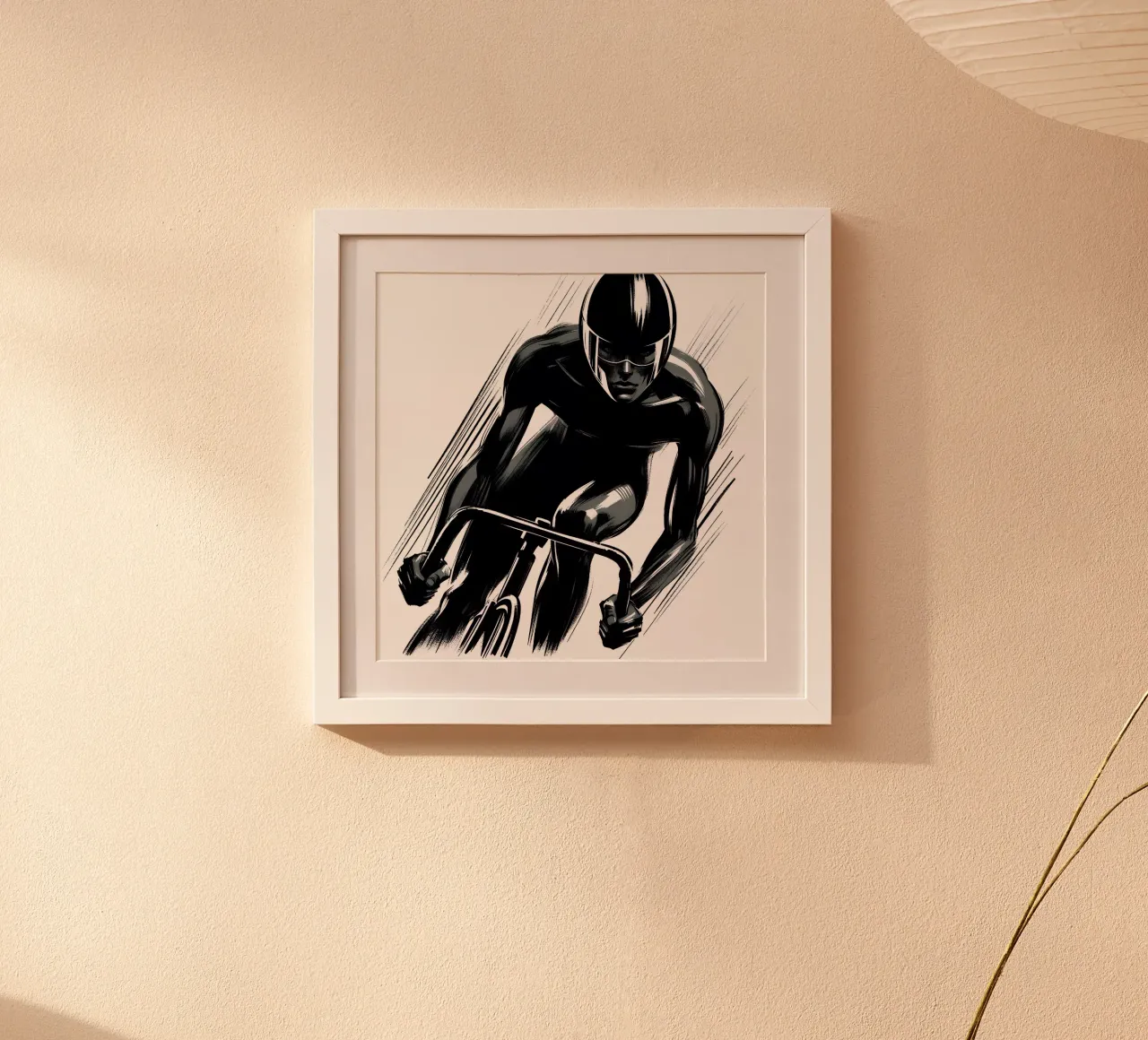 GARA IN BICICLETTA poster con telaio in legno da ARTOMATIC