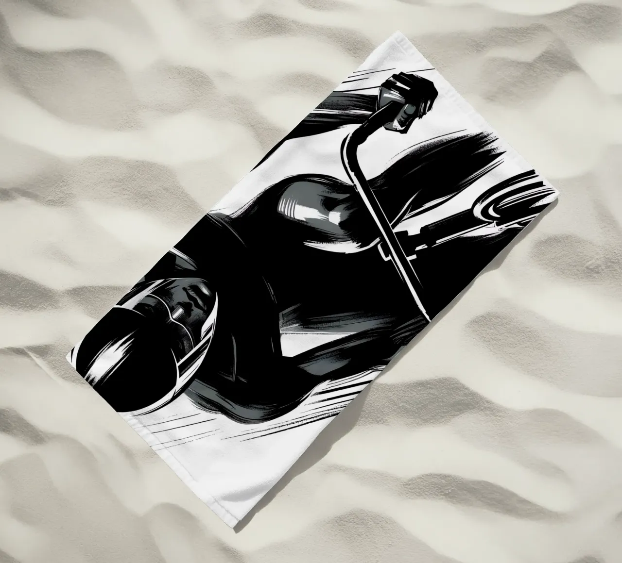 BIKE RACE beach towel by ARTOMATIC
