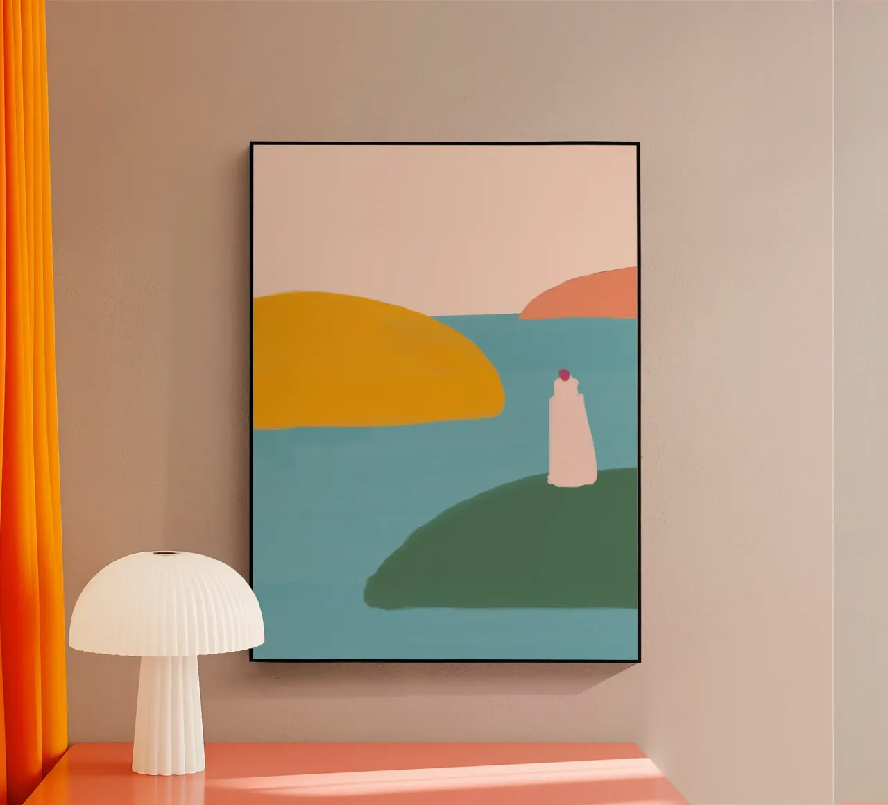 Oceano e faro plexiglass da Colourful Art