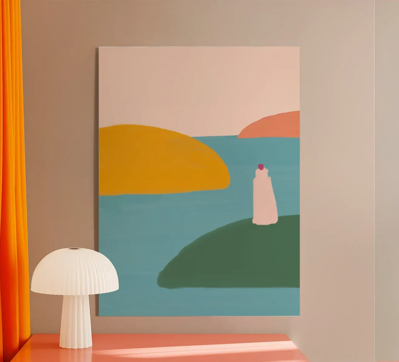 Oceano e faro plexiglass da Colourful Art