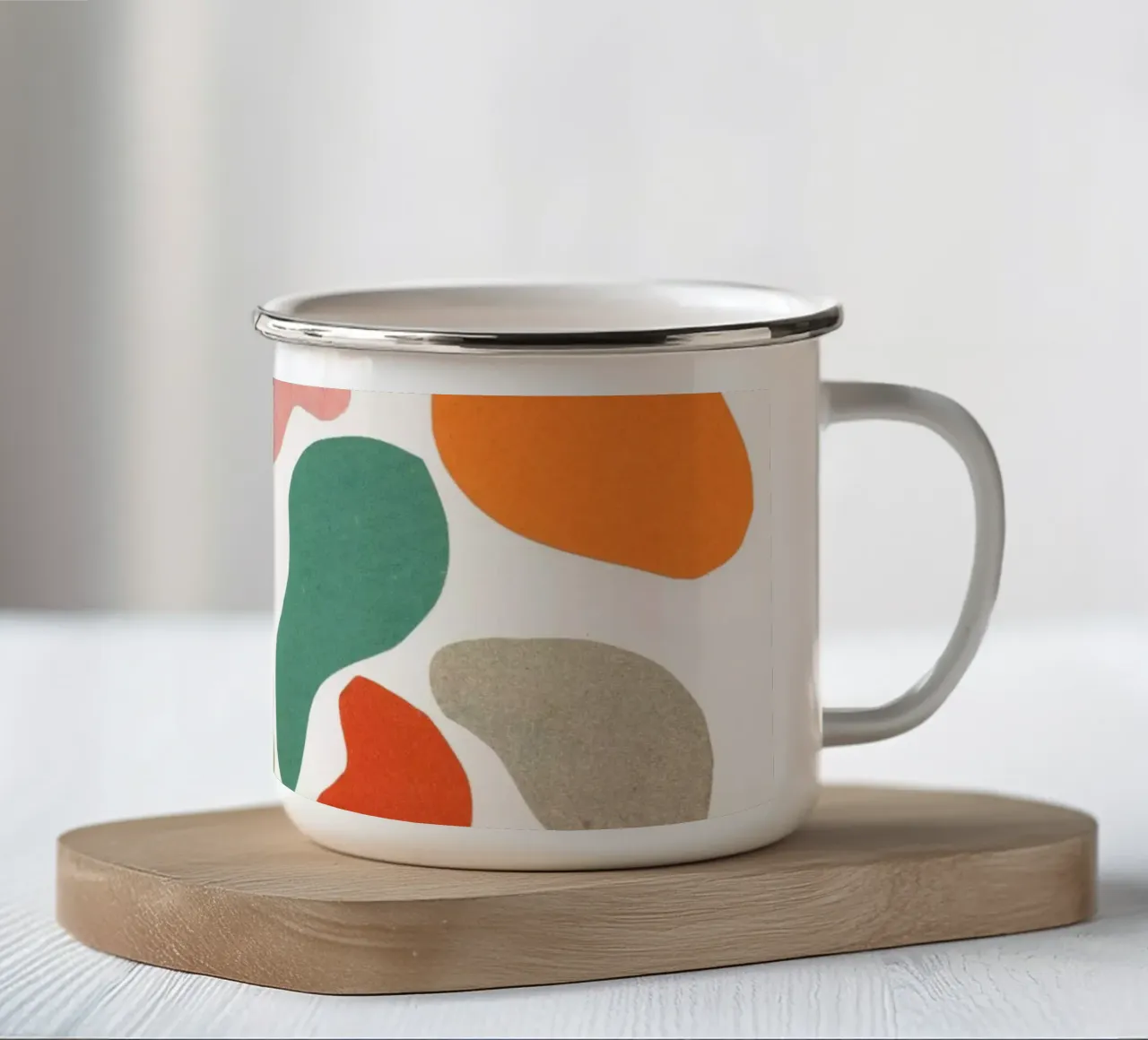 Organico tazza in smalto da Cassia Beck Collage