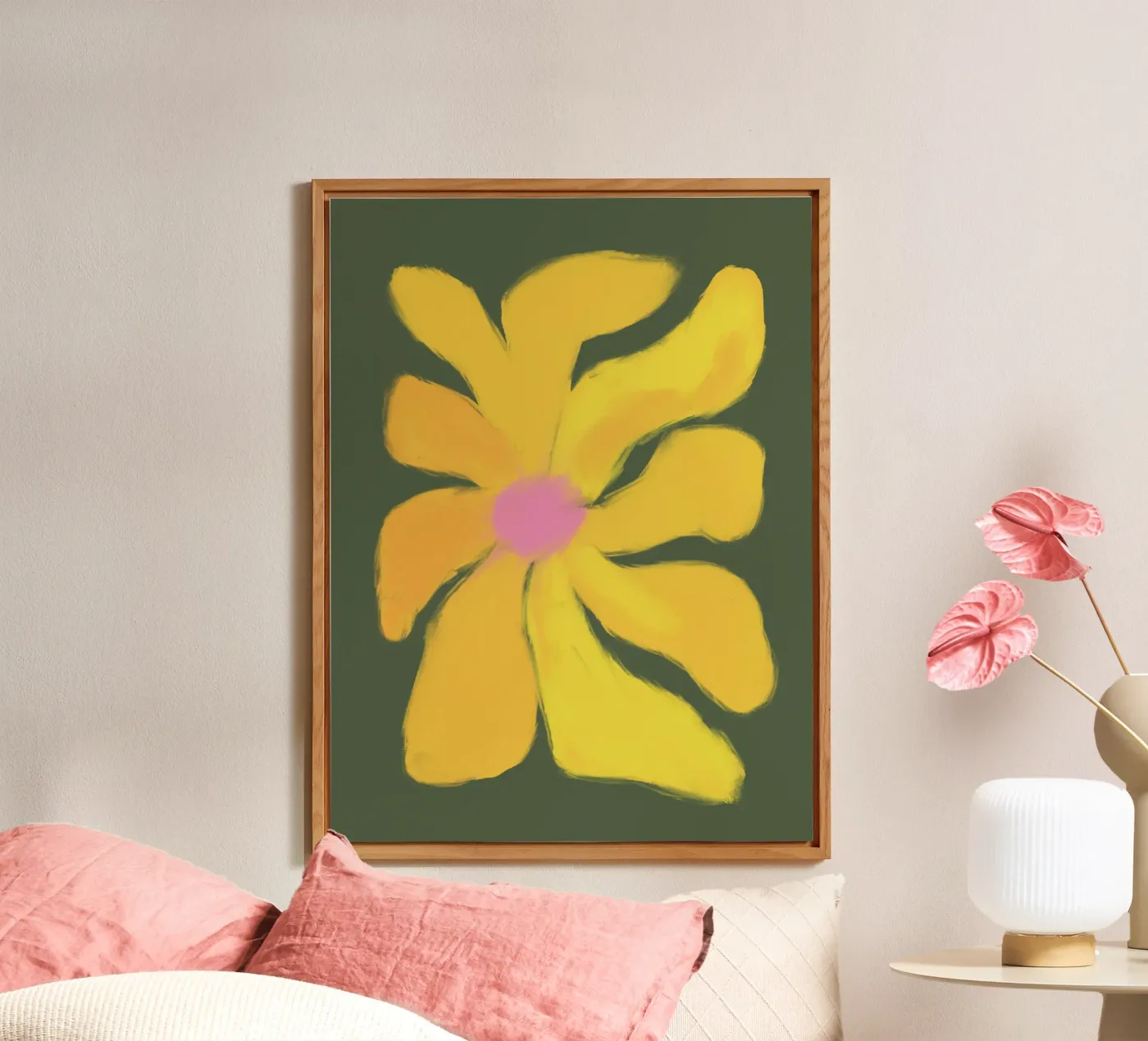Sunflower paint forex plate by Colourful Art