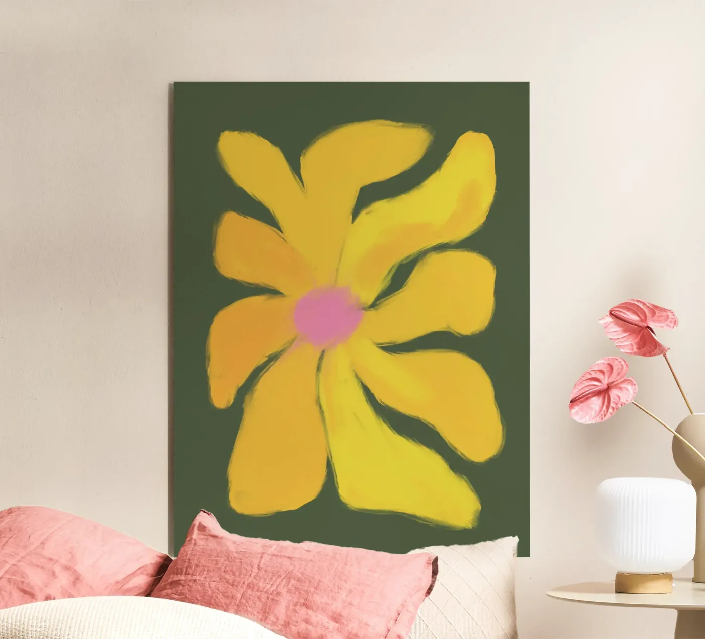 Sunflower paint forex plate by Colourful Art