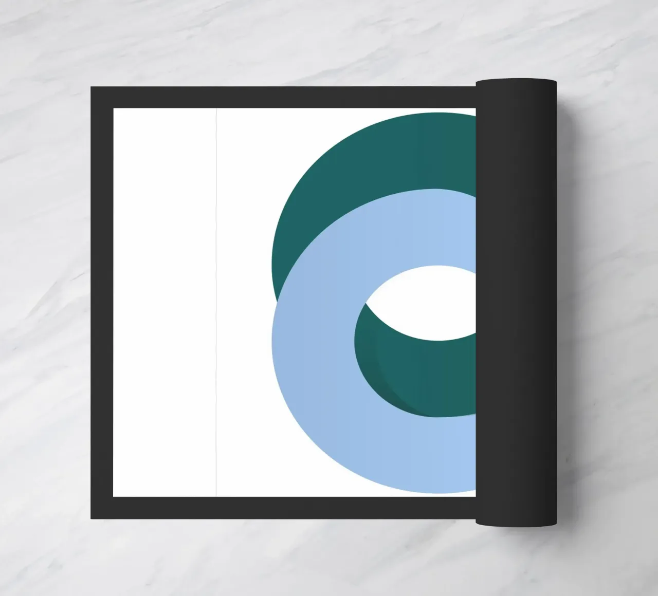 Minimal Loop Geometry Art doormat by Cozy Vibes