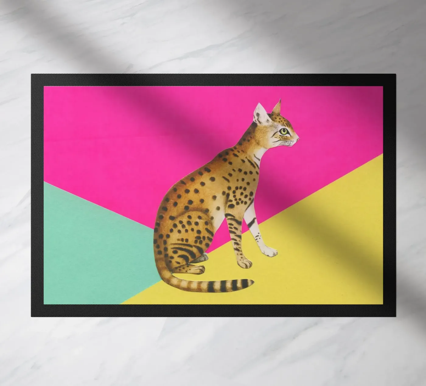 Big Cat deurmat van Cassia Beck Collage