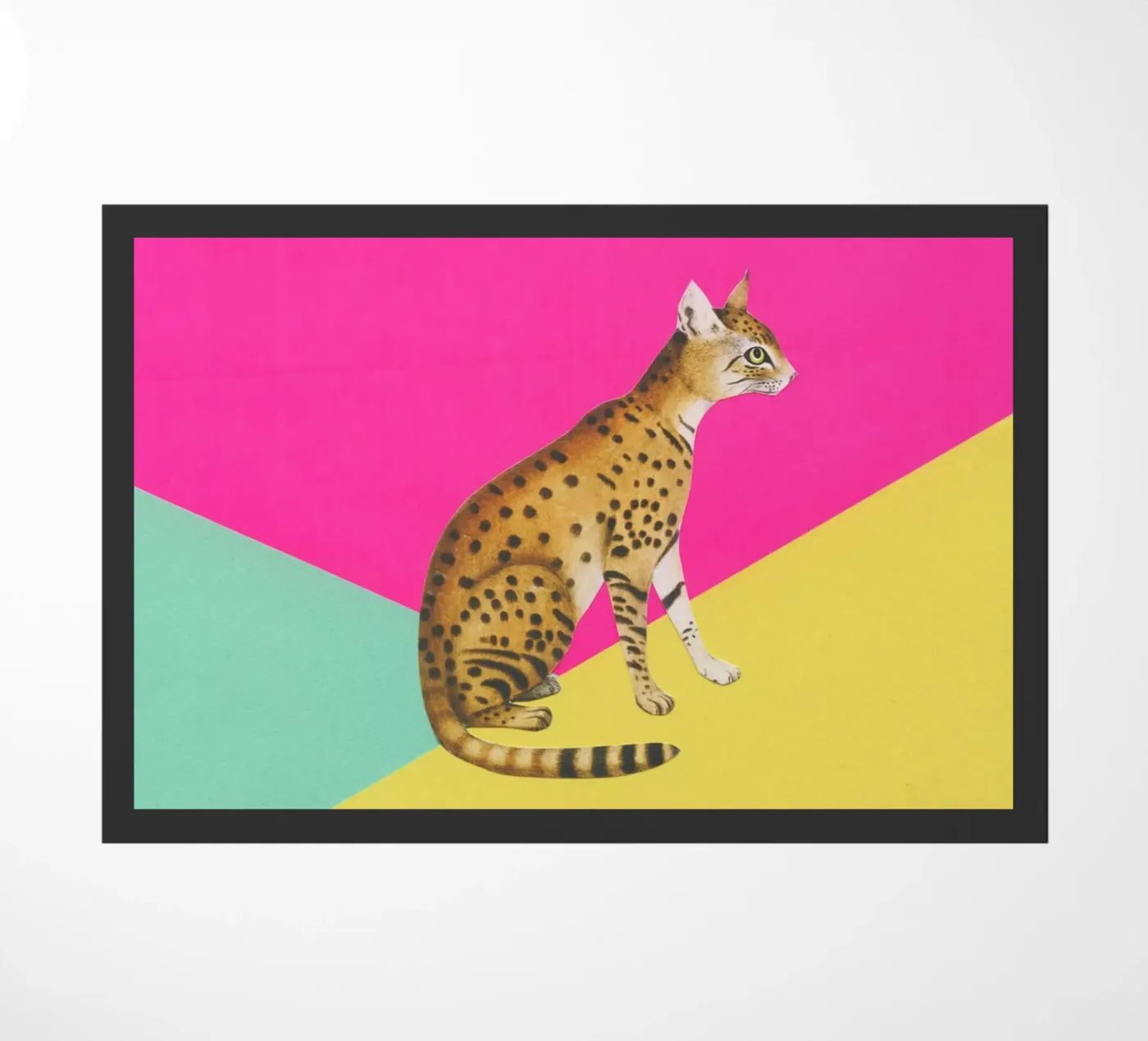 Big Cat deurmat van Cassia Beck Collage