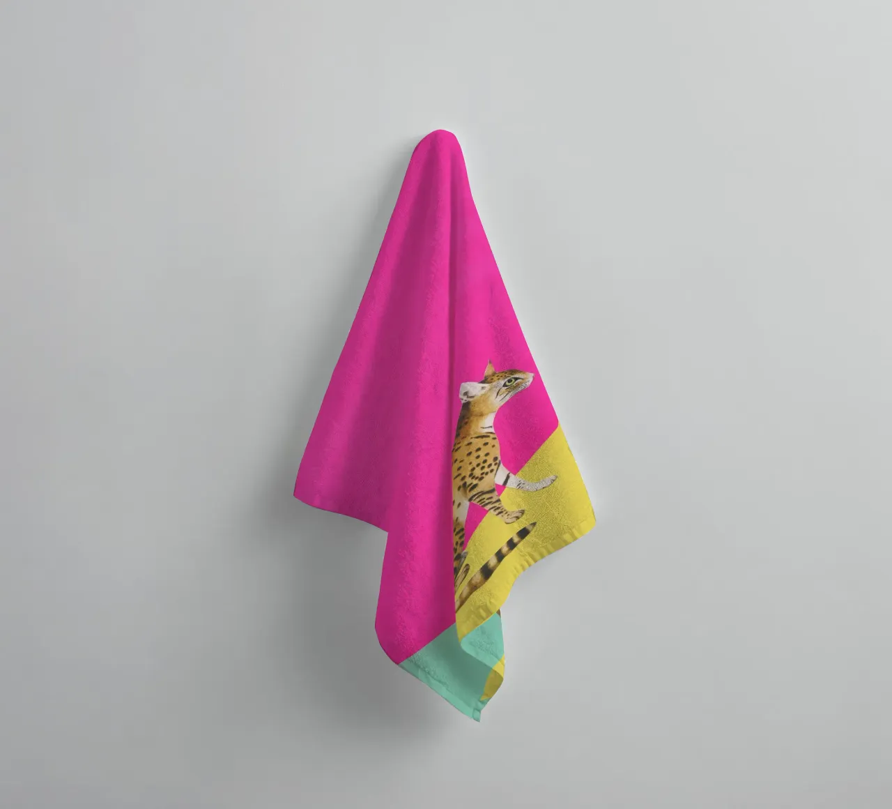 Big Cat towel by Cassia Beck Collage
