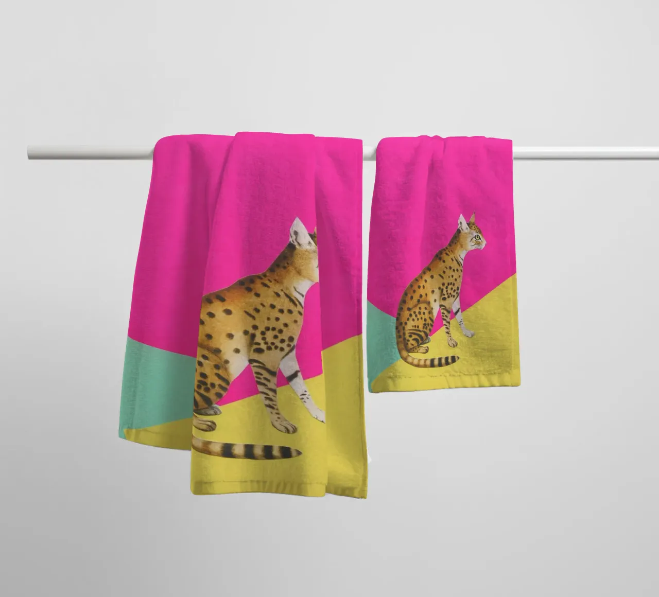 Big Cat towel by Cassia Beck Collage