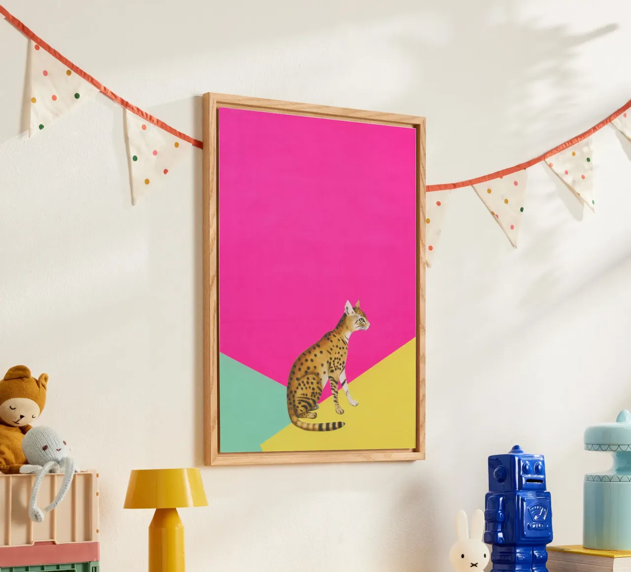 Big Cat acrylic glass by Cassia Beck Collage