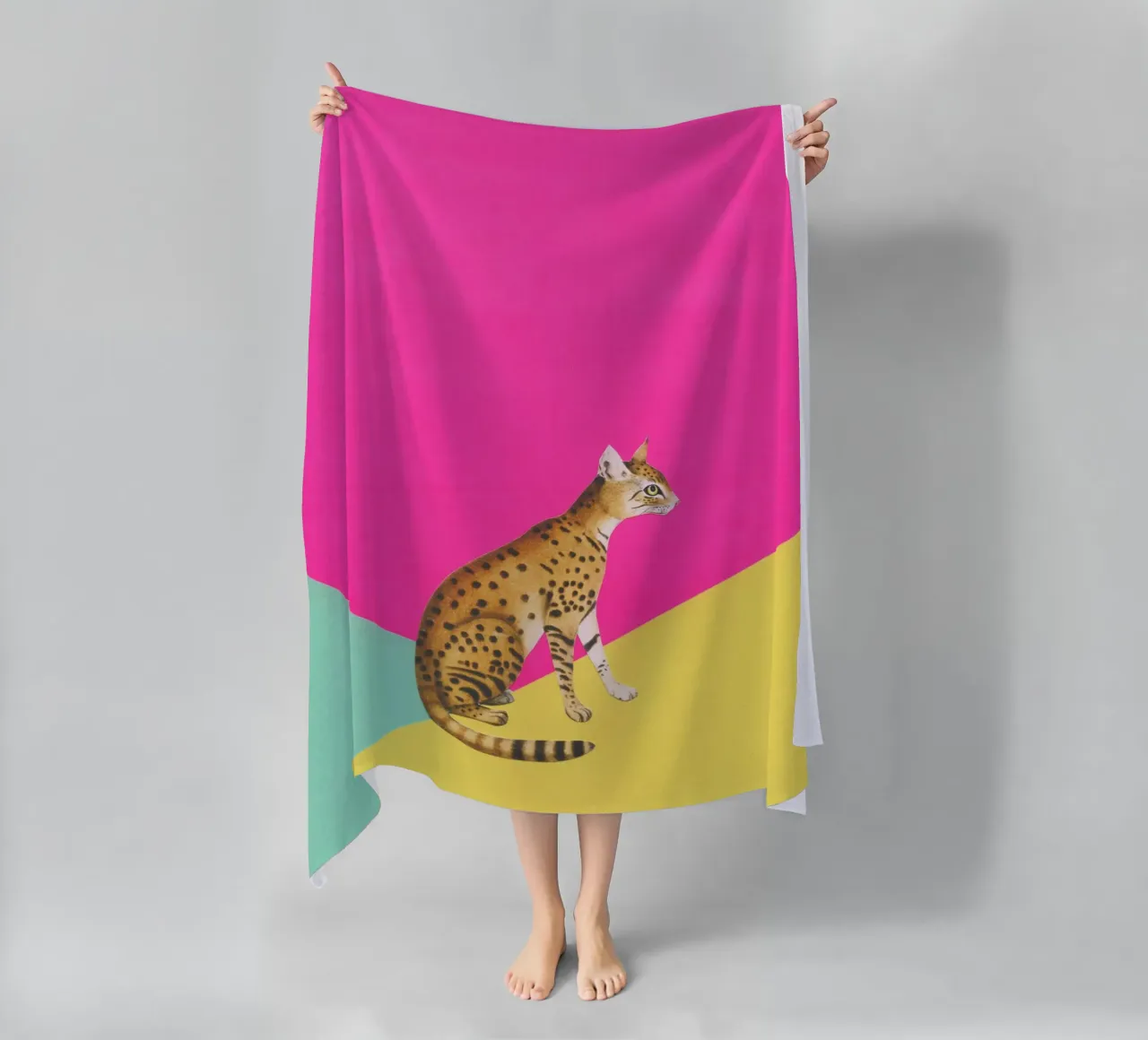 Grande Gatto telo mare da Cassia Beck Collage